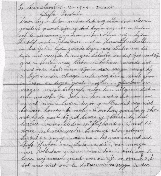 Afbeelding van een brief van H.M.Scheermeijer